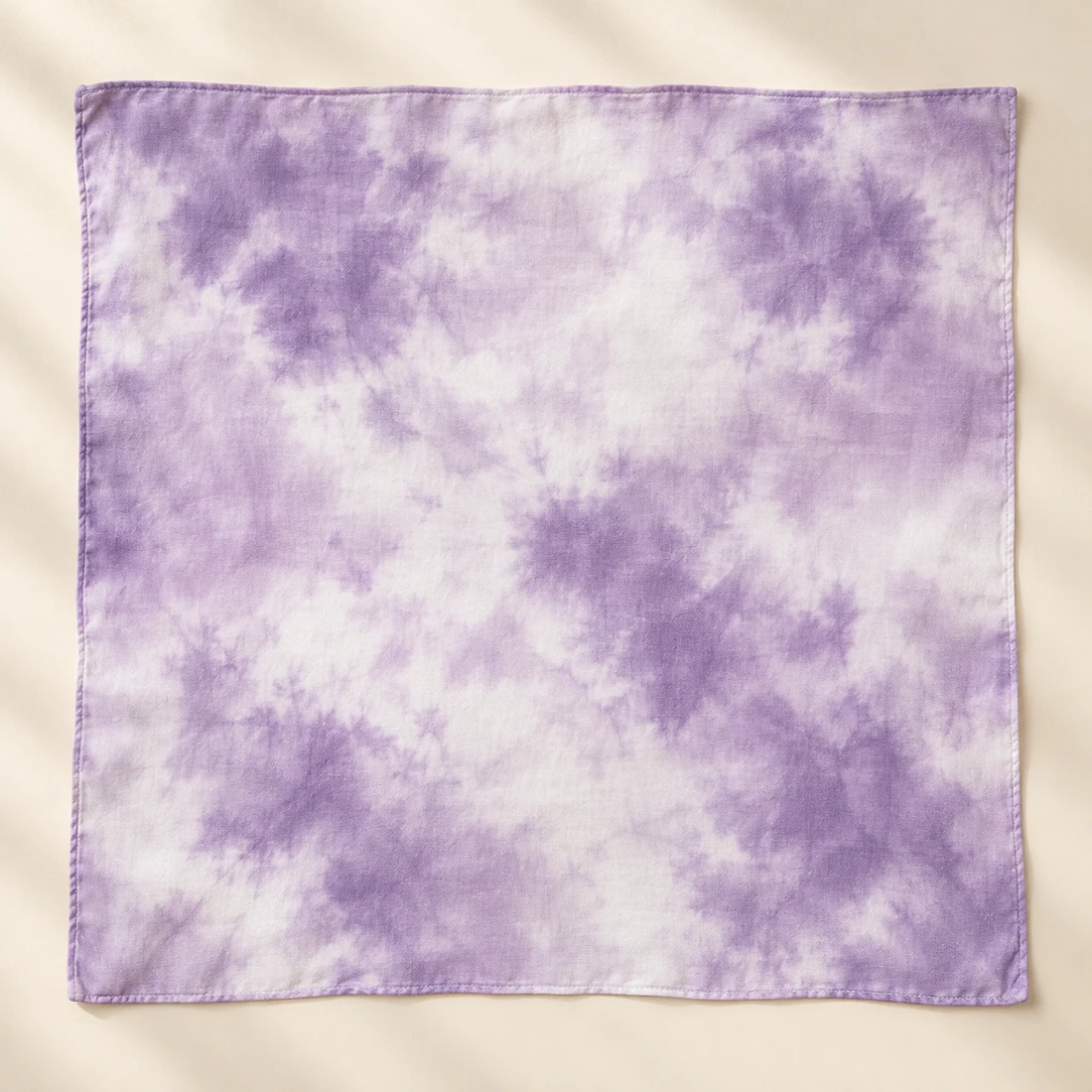 Lilac Moon Lilac / Muted Purple / White square tie-dye bandana